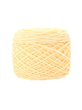 Soft mellow yellow tufting yarn with warm pastel color detail
