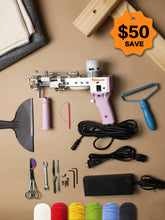 TukLoom Tufting Starter Saver Kit with AK-1 Gun, frame, yarn, and full tufting tools for beginners