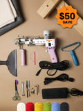 TukLoom Tufting Starter Saver Kit with AK-1 Gun, frame, yarn, and full tufting tools for beginners
