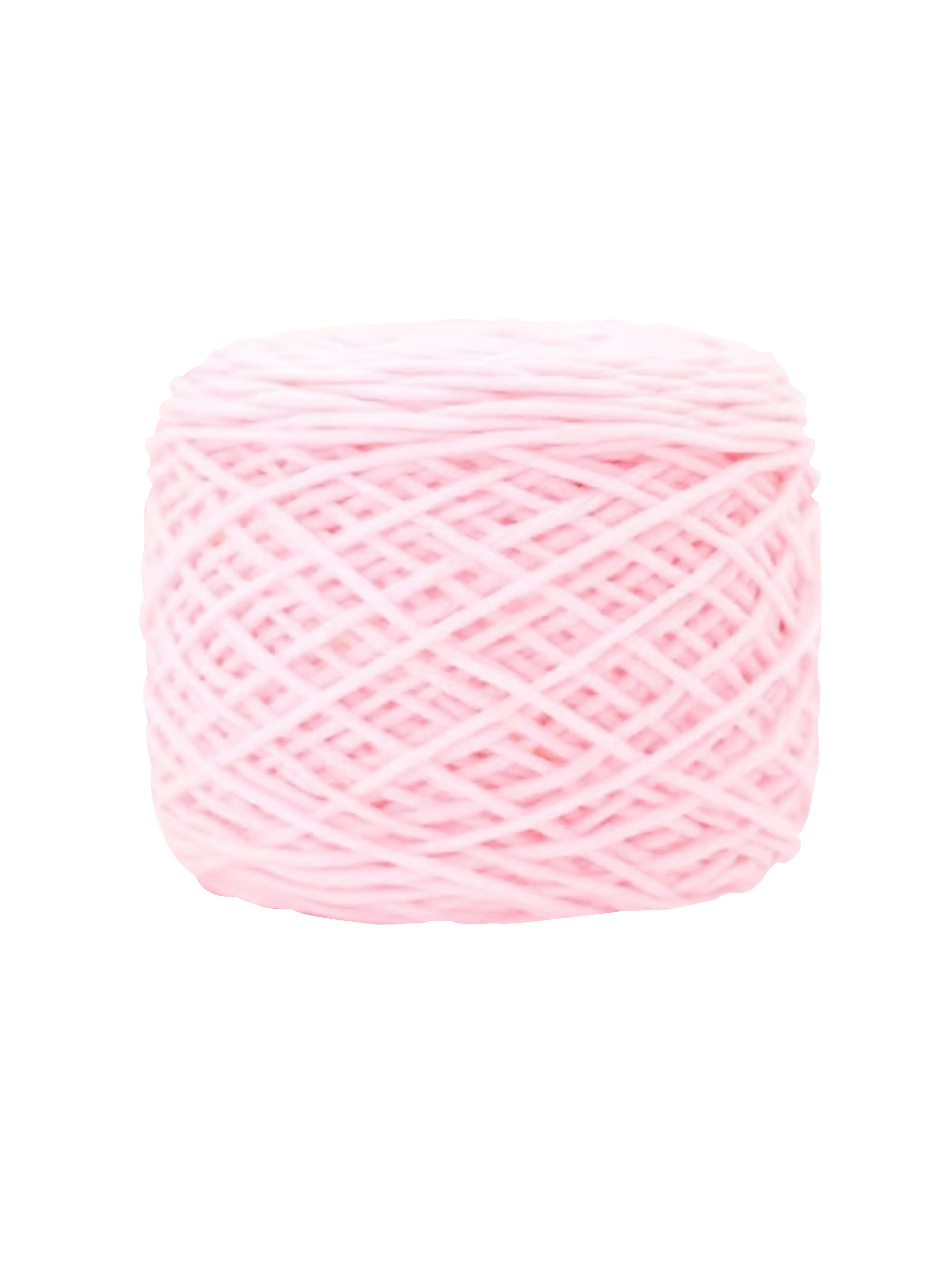 Blush pink tufting yarn showing subtle rosy shade and texture