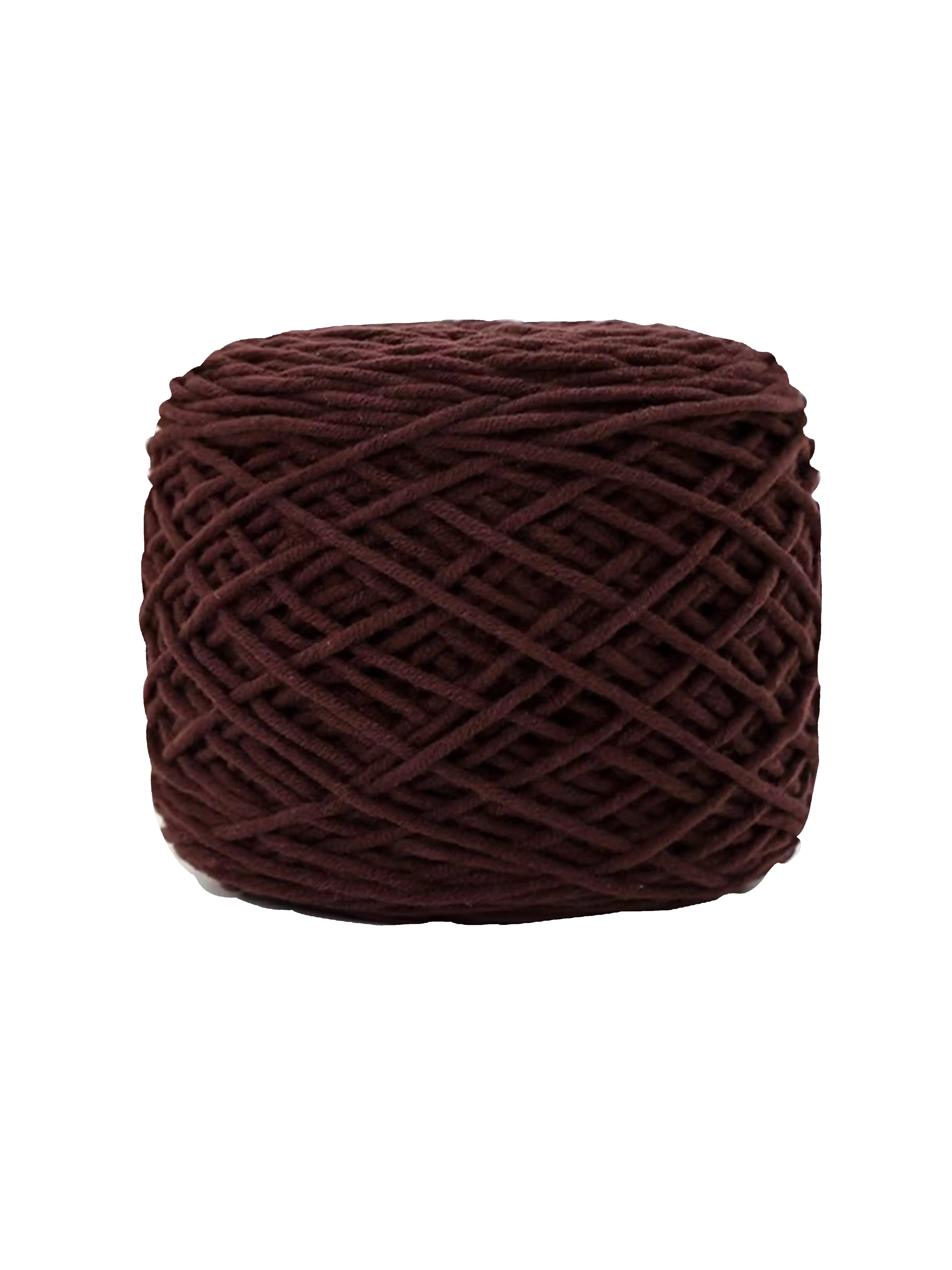Deep dark sienna tufting yarn with earthy brown-red tone