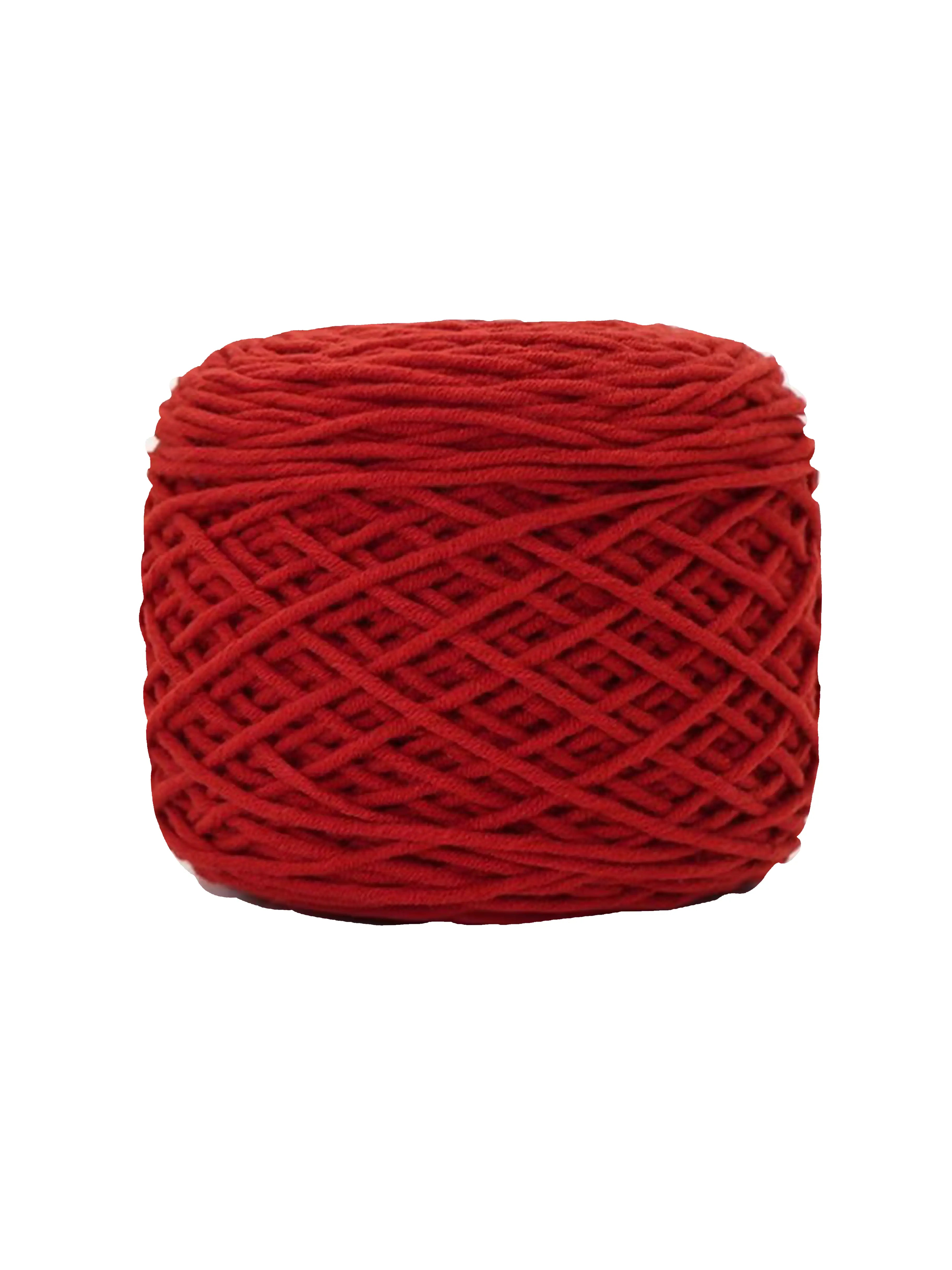 Bold cardinal red tufting yarn inspired by classic school-color red