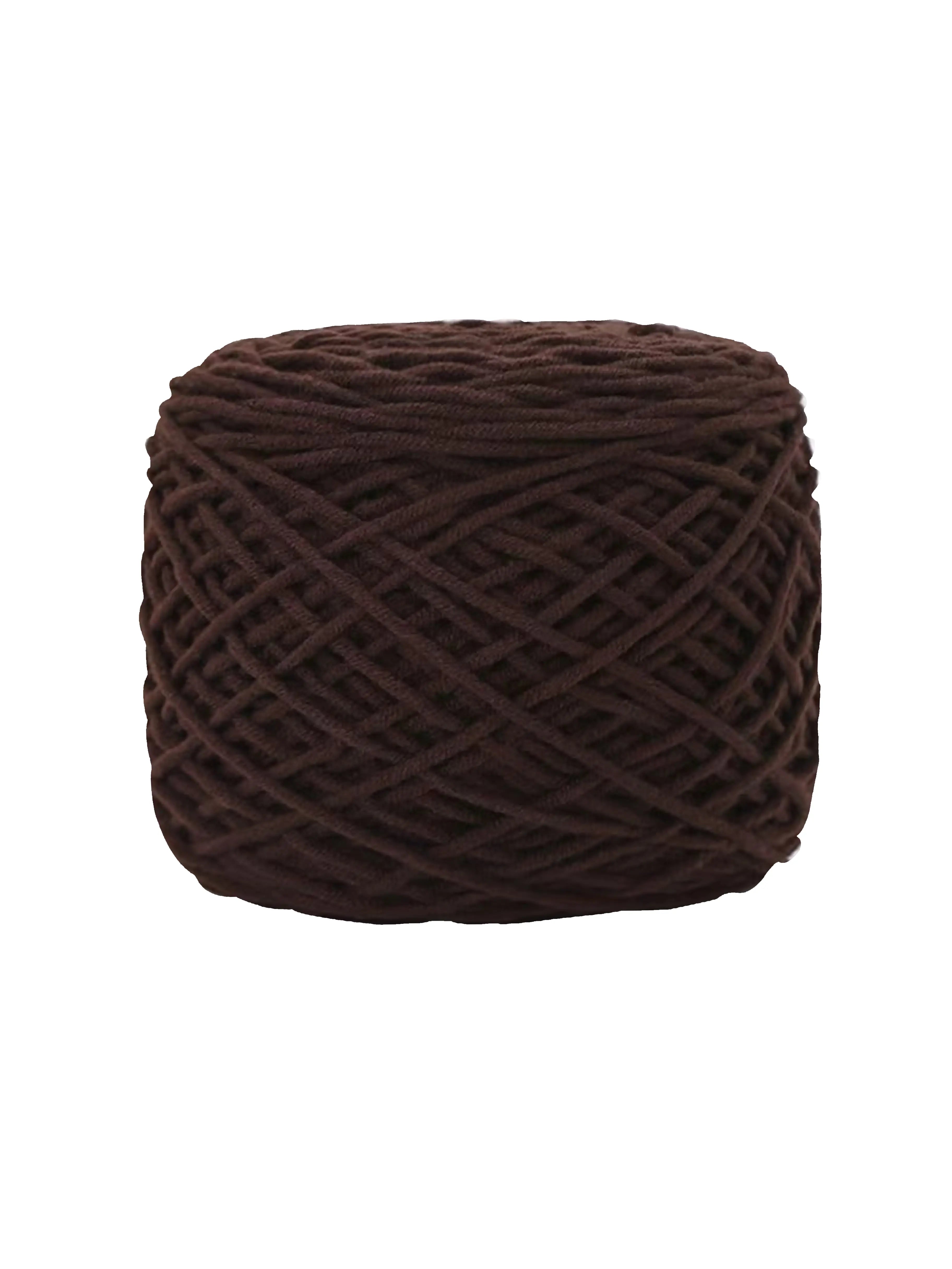 Natural brown tufting yarn showing warm earthy tone