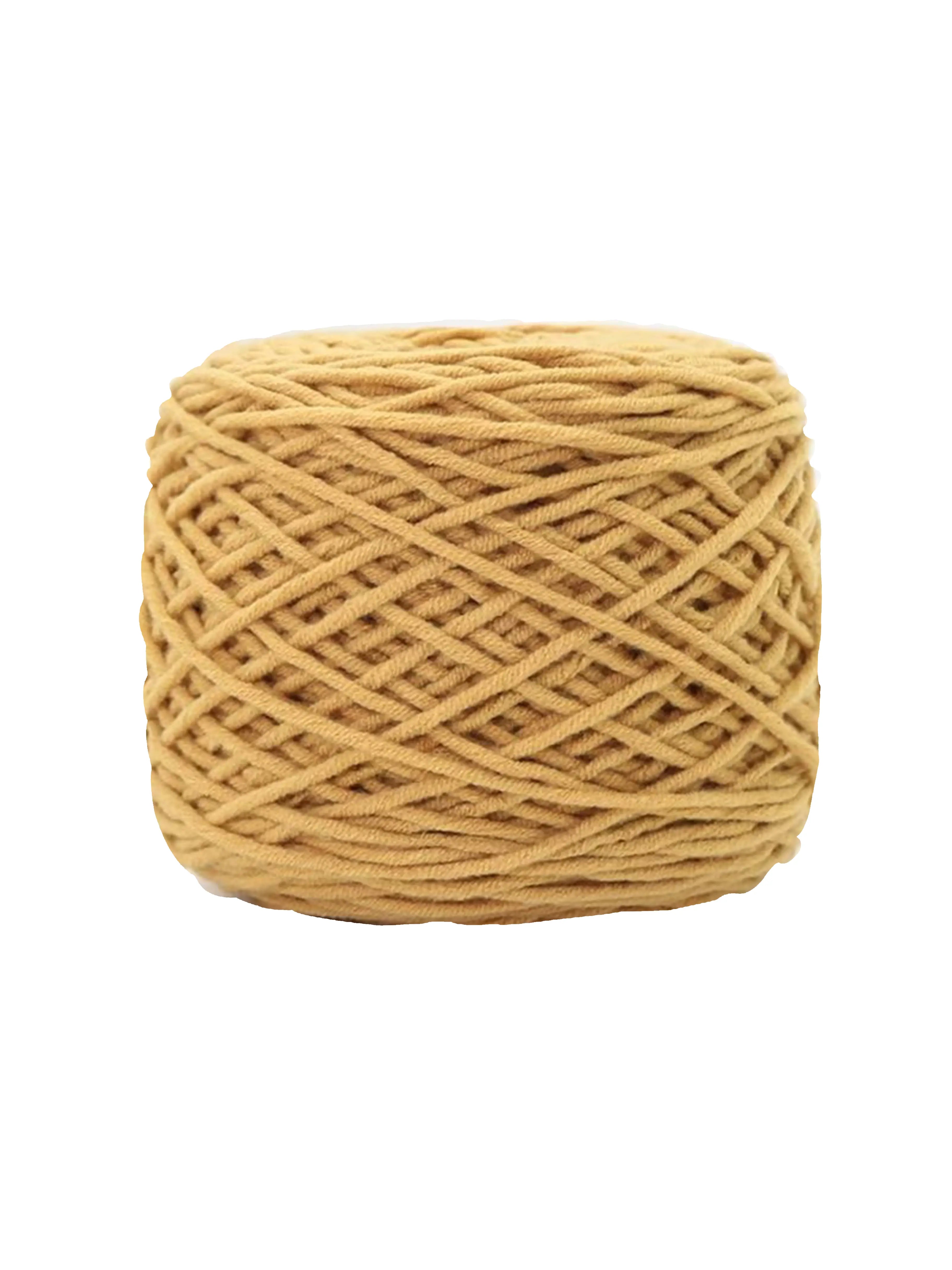 Mustard yellow tufting yarn with bold warm golden tone