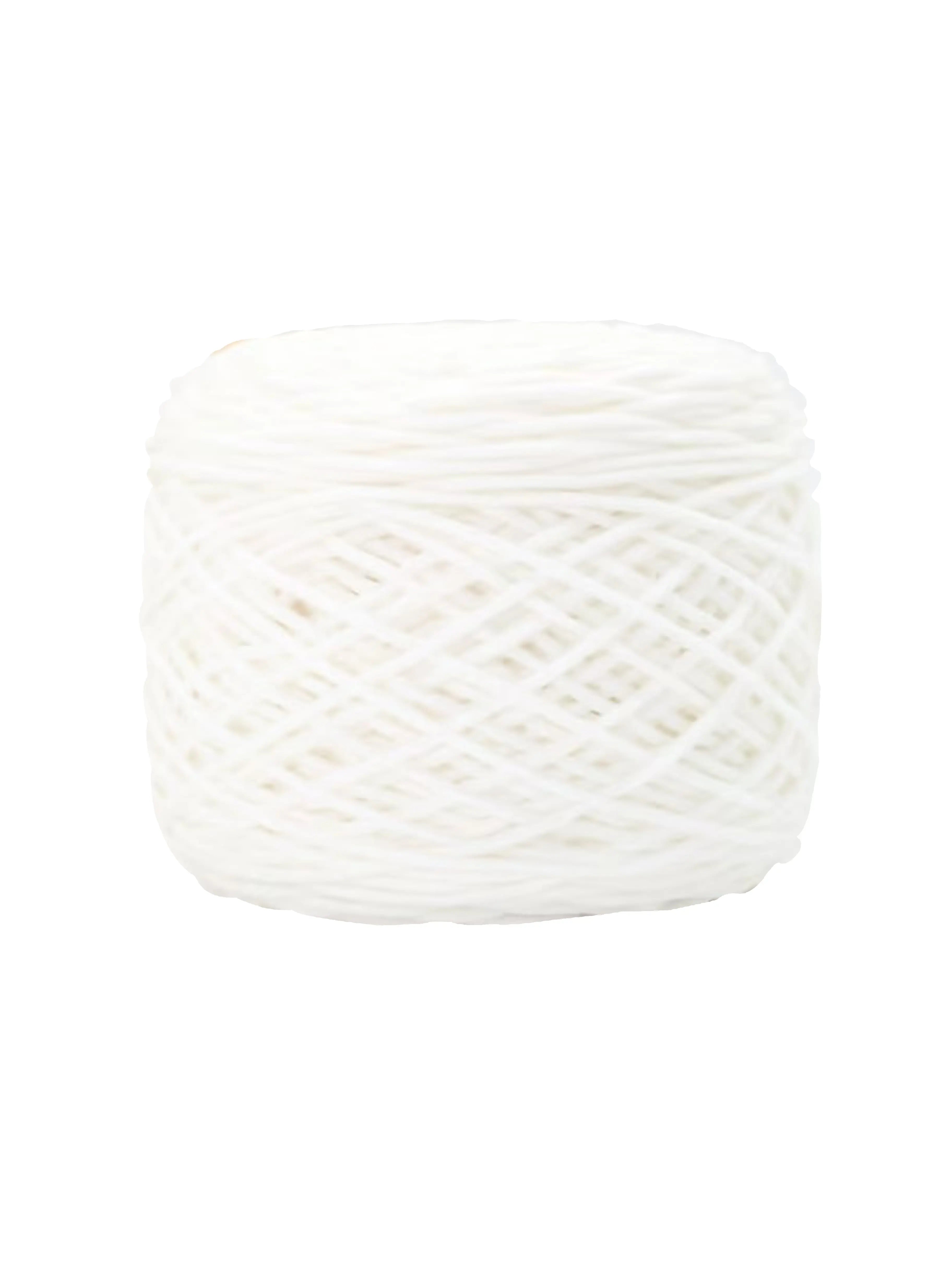 Ghost white tufting yarn with cool, almost icy white shade